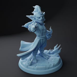 Goblin Sorcerer Miniature | Twin Goddess Miniatures | Tabletop RPG Miniature | Roleplaying 3D Printed Fantasy Mini
