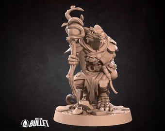 Kobold Druid Miniature | Tabletop RPG Miniature | Bite the Bullet | Roleplaying 3D Printed Fantasy Mini