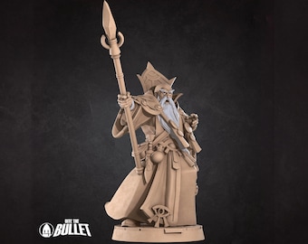Grand Magus Miniature | Tabletop RPG Miniature | Bite The Bullet | Roleplaying 3D Printed Fantasy Mini