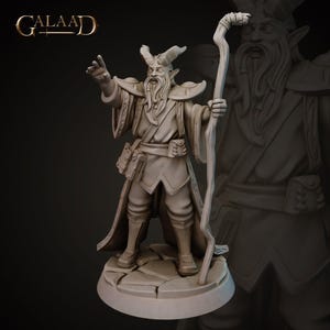 Tiefling Wizard Miniature | Tabletop RPG Miniature | Galaad Miniatures | Roleplaying 3D Printed Fantasy Mini