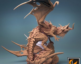 Black Dragon Miniature | Tabletop RPG Miniature | Lord of the Print | Roleplaying 3D Printed Fantasy Mini