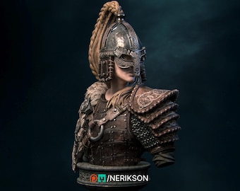 Female Conqueror Bust, Thyra | Tabletop RPG Miniature | Nerikson | Roleplaying 3D Printed Fantasy Mini