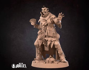 Human Medium Miniature | Tabletop RPG Miniature | Bite the Bullet | Roleplaying 3D Printed Fantasy Mini