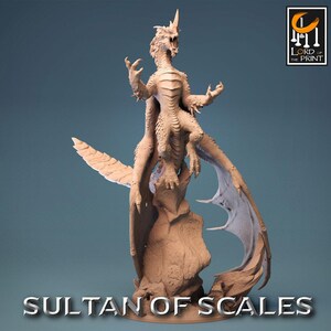 Chromatic Blue Dragon Miniature | Tabletop RPG Miniature | Rescale Miniature | Roleplaying 3D Printed Fantasy Mini