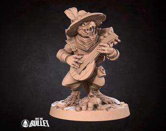 Kobold Bard Miniature | Tabletop RPG Miniature | Bite the Bullet | Roleplaying 3D Printed Fantasy Mini