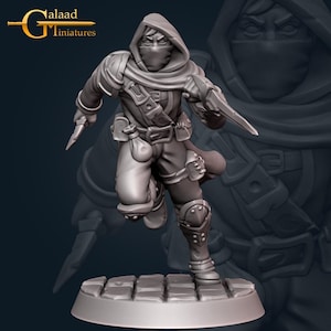 Rogue Miniature | Tabletop RPG Miniature | Galaad Miniatures | Roleplaying 3D Printed Fantasy Mini