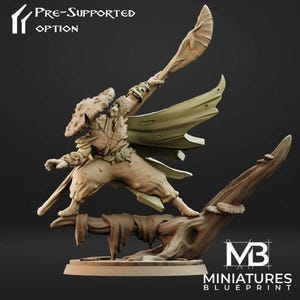 Myconid Samurai Miniature | Tabletop RPG Miniature | Miniatures Blueprint | Roleplaying 3D Printed Fantasy Mini