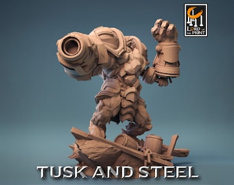 Stone Golem Construct Miniature | Tabletop RPG Miniature | Rescale Miniature | Roleplaying 3D Printed Fantasy Mini