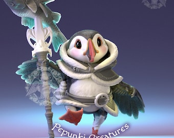 Puffin Hunter | Tabletop or Display Scale | D&D Humblewood TTRPG