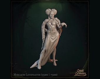 Sovereign of Forgotten Vows Miniature, Morgause Lovefeaster | Tabletop RPG Miniature | Great Grimoire | Roleplaying 3D Printed Fantasy Mini