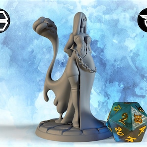 Female Slime Maker Miniature, Lady Visc | Twin Goddess Miniatures | Tabletop RPG Miniature | Roleplaying 3D Printed Fantasy Mini
