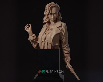Female Detective Bust, Laura | Tabletop RPG Miniature | Nerikson | Roleplaying 3D Printed Fantasy Mini
