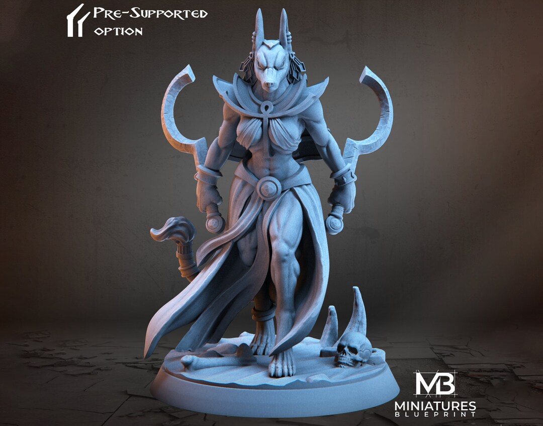 Anubis Warrior Miniature Tabletop RPG Miniature Miniatures Blueprint ...