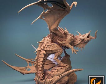 Black Dragon Miniature | Tabletop RPG Miniature | Rescale Miniature | Roleplaying 3D Printed Fantasy Mini