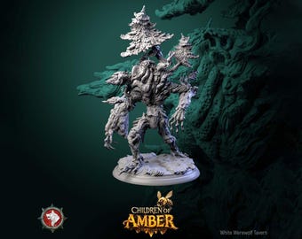 The Rooted Warden Miniature | Tabletop RPG Miniature | White Werewolf Tavern | Roleplaying 3D Printed Fantasy Mini