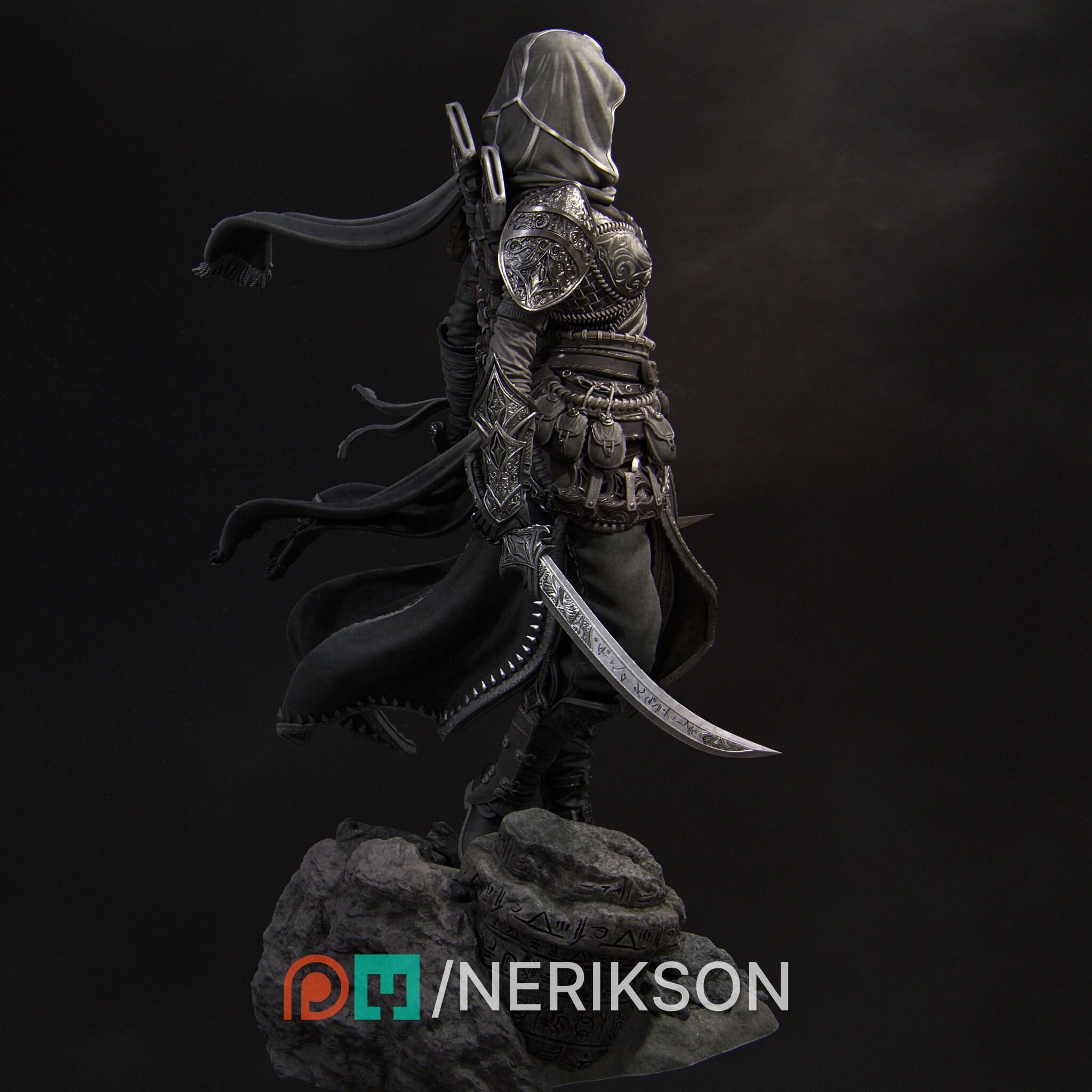 Female Assassin Miniature, Artemisia | Tabletop RPG Miniature ...