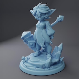 Female Goblin Hammerscout Miniature, Pommel | Twin Goddess Miniatures | Tabletop RPG Miniature | Roleplaying 3D Printed Fantasy Mini