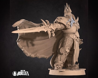 Deathknight King Miniature | Tabletop RPG Miniature | Bite The Bullet | Roleplaying 3D Printed Fantasy Mini