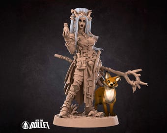 Witch Miniature | Tabletop RPG Miniature | Bite the Bullet | Roleplaying 3D Printed Fantasy Mini