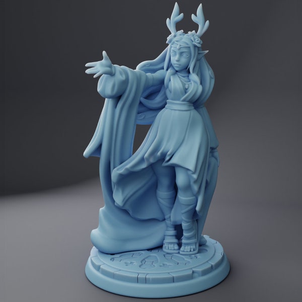 Dragon Goddess Miniature | Twin Goddess Miniatures | Tabletop RPG Miniature | Roleplaying 3D Printed Fantasy Mini