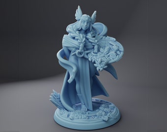 Harvest Goddess Miniature, Vanir | Twin Goddess Miniatures | Tabletop RPG Miniature | Roleplaying 3D Printed Fantasy Mini
