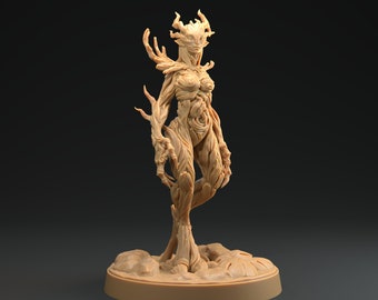 Dryad Miniature | Tabletop RPG Miniature | Dragon Trappers Lodge | Roleplaying 3D Printed Fantasy Mini