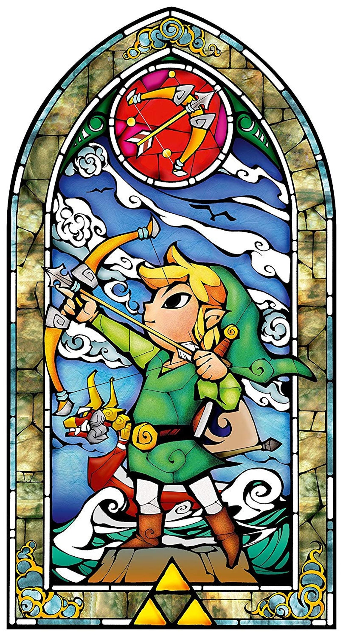Legend of Zelda Wind Waker Stained Glass Stickers Etsy