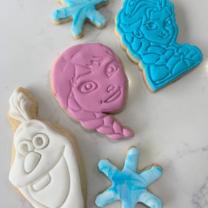 Frozen inspired iced biscuits