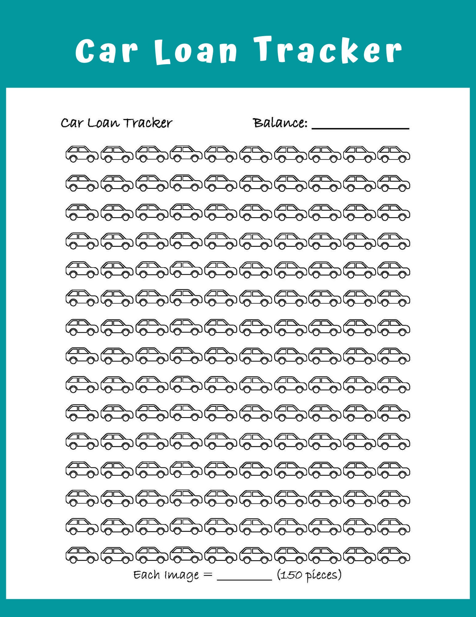 Car Loan Tracker Debt Payoff Tracker Goal Tracker Digital Etsy