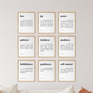 Fruit of the Spirit Wall Art, Fruits of the Spirit Prints, Galatians 5 22 Bible Verse Art Print, Scripture Wall Art Digital Download