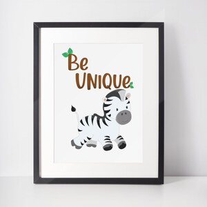 Zebra Nursery Decor, Safari Animal Nursery Decor, Kids Wall Art, Baby Animal Prints, Kids Room Decor, Nursery Quote, Printable Wall Art