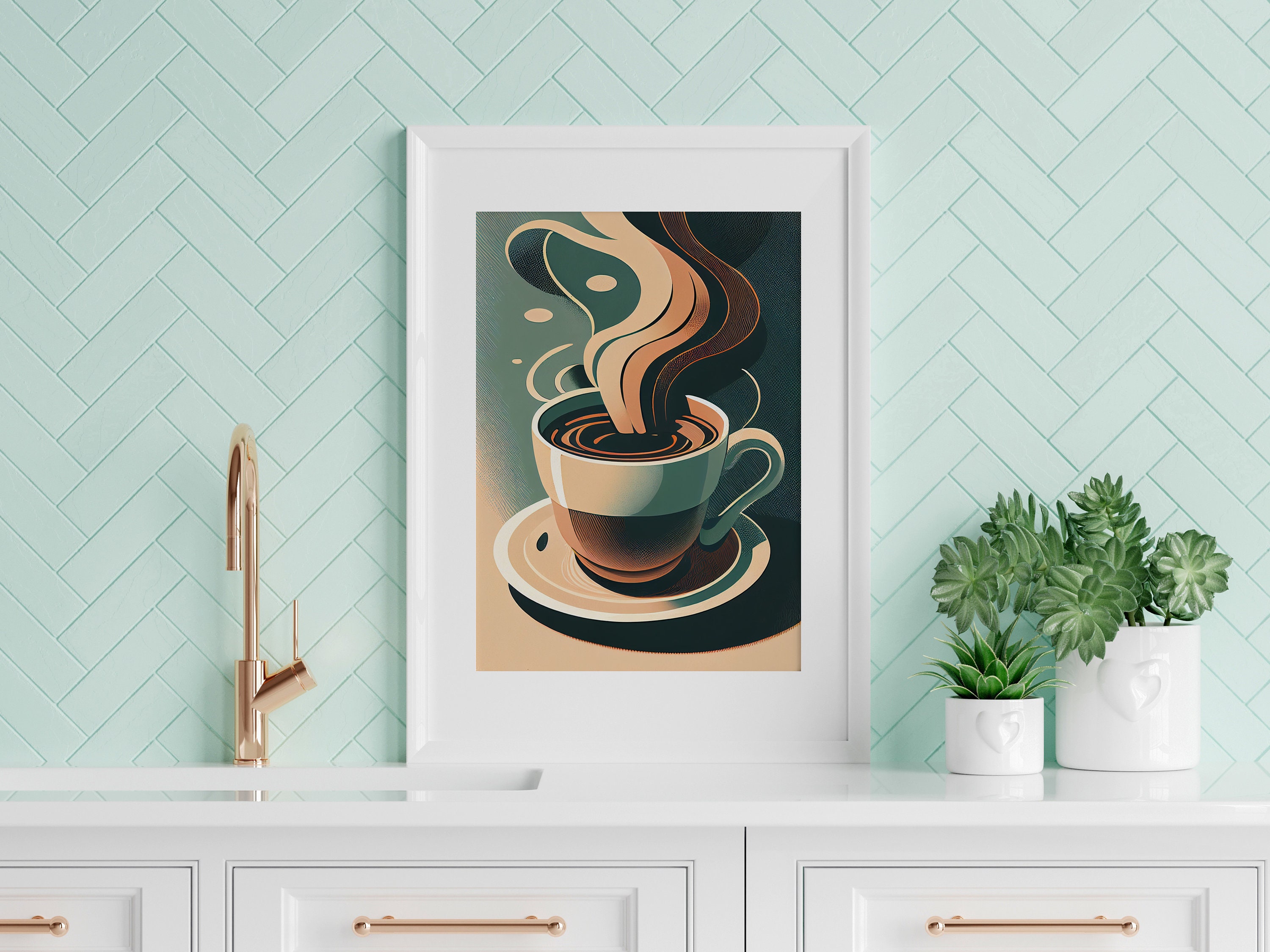 Coffee Wall Art, Midcentury Print, Coffee Art Poster, Coffee Shop Décor,  Kitchen Décor, Aesthetic Print, Digital Download - Etsy