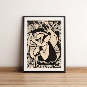 Abstract Figure Art, Vintage Sketch, Sketch Art, Vintage Art, Vintage Drawing, Sketch Print, Abstract Line Art, Vintage Wall Art