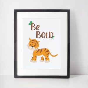 Tiger Nursery Print, Safari Animal Nursery Decor, Tiger Wall Art, Baby Animal Prints, Kids Room Decor, Nursery Quote, Printable Wall Art