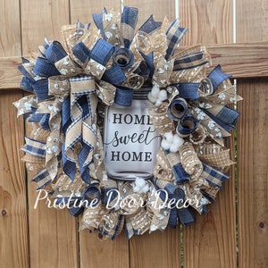 Home Wreath / Farmhouse Wreath /  Front Door Wreath / Everyday Wreath / Wreaths  / Farmhouse Decor / Farmhouse / Wreaths for front door