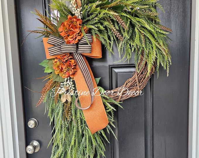 Autumn Wreath Hydrangea Wreath - Fall Wreath - Wreaths for fall - door wreath - fall wreath - Wreaths for door - Wreaths Autumn Wreath