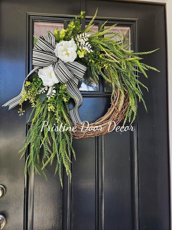 Summer Wreaths, Year Round Wreath, Everyday Wreaths, Peony Wreath, Front Door Wreaths, Farmhouse Decor, Fall Wreaths, Farmhouse Wreaths