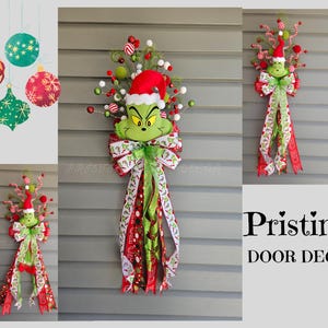 Green monster tree topper, Christmas tree topper, deluxe tree topper, whimsical tree topper, Christmas tree topper, green monster holiday