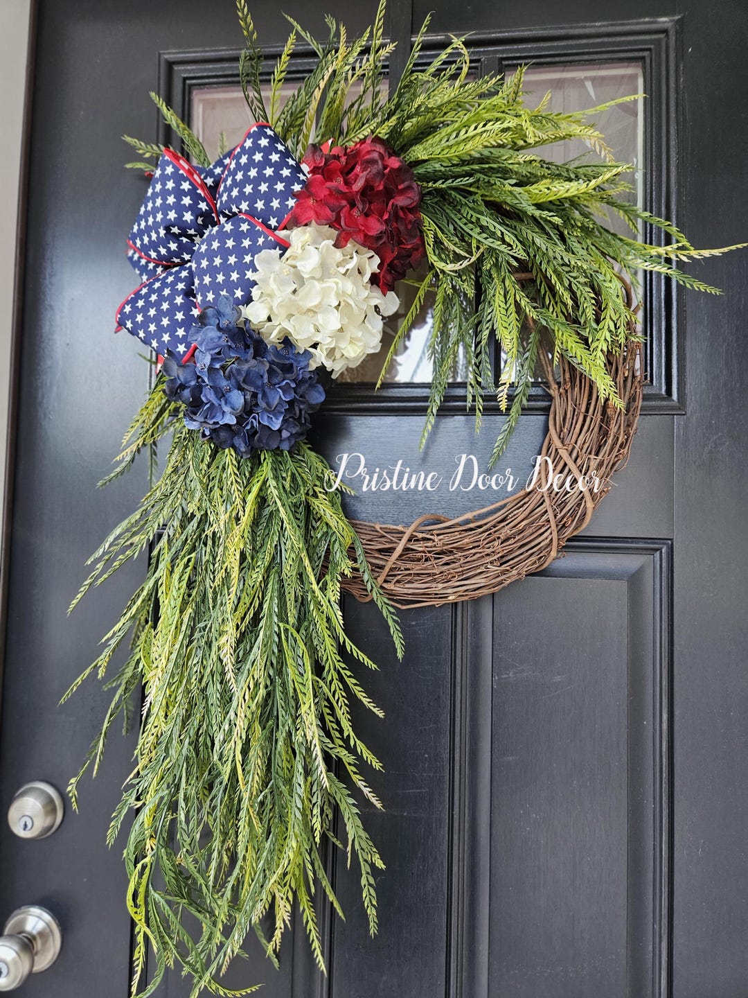 Patriotic Wreath, 4th of July Wreath, Red White and Blue Wreath ...