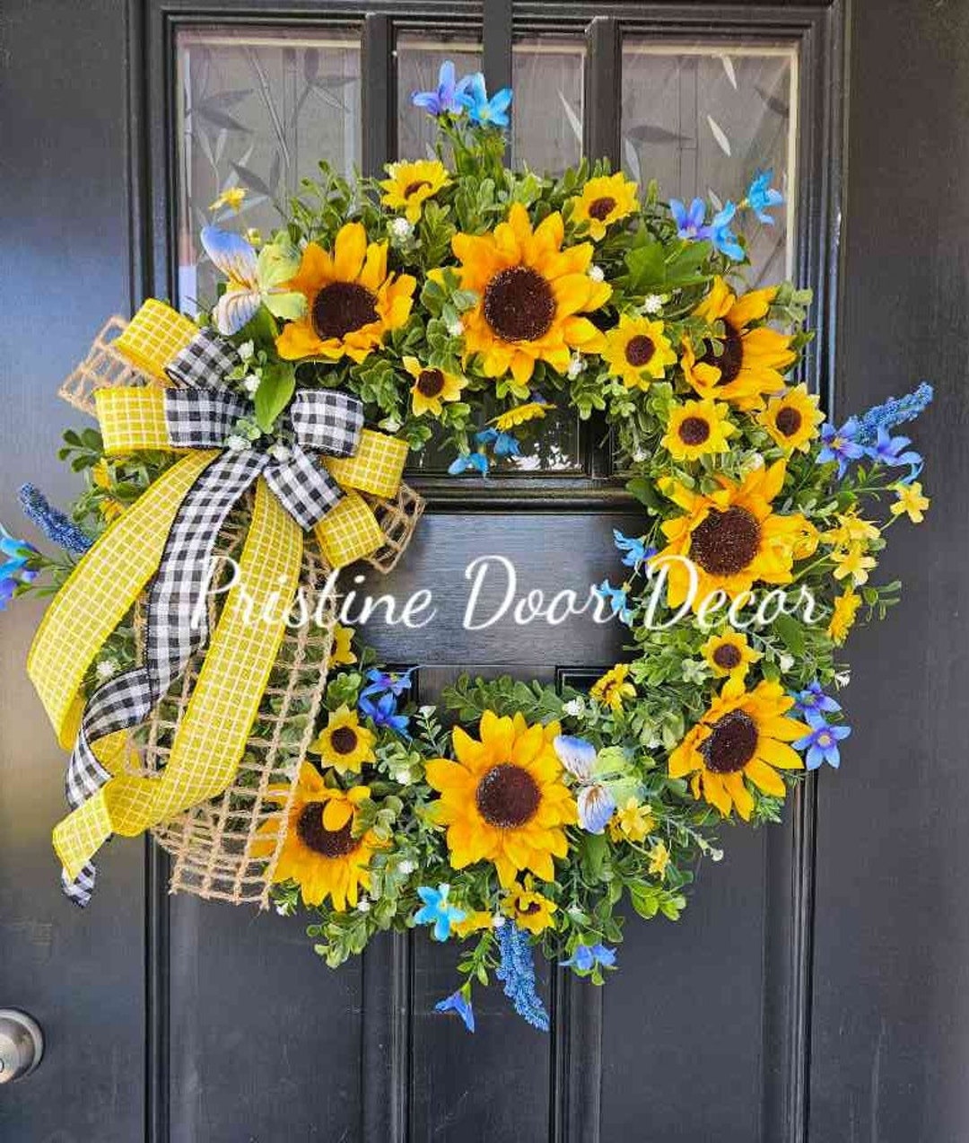 Sunflower Wreaths, Summer Wreaths for Front Door, Everyday Wreaths ...