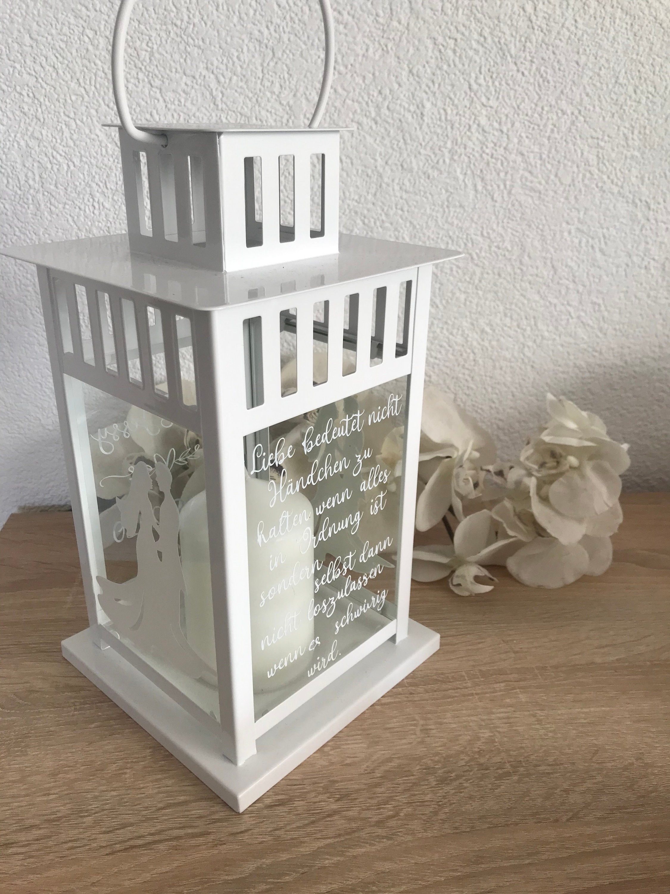Personalisierte Laterne mit Spruch zur Hochzeit individuell Etsy