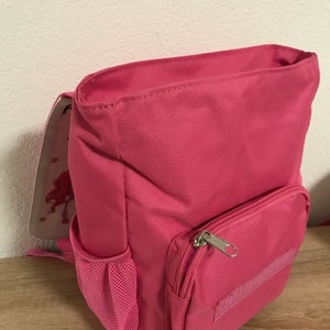 Children's backpack, kindergarten backpack, daycare backpack, personalized, pink, girl, rainbow image 3