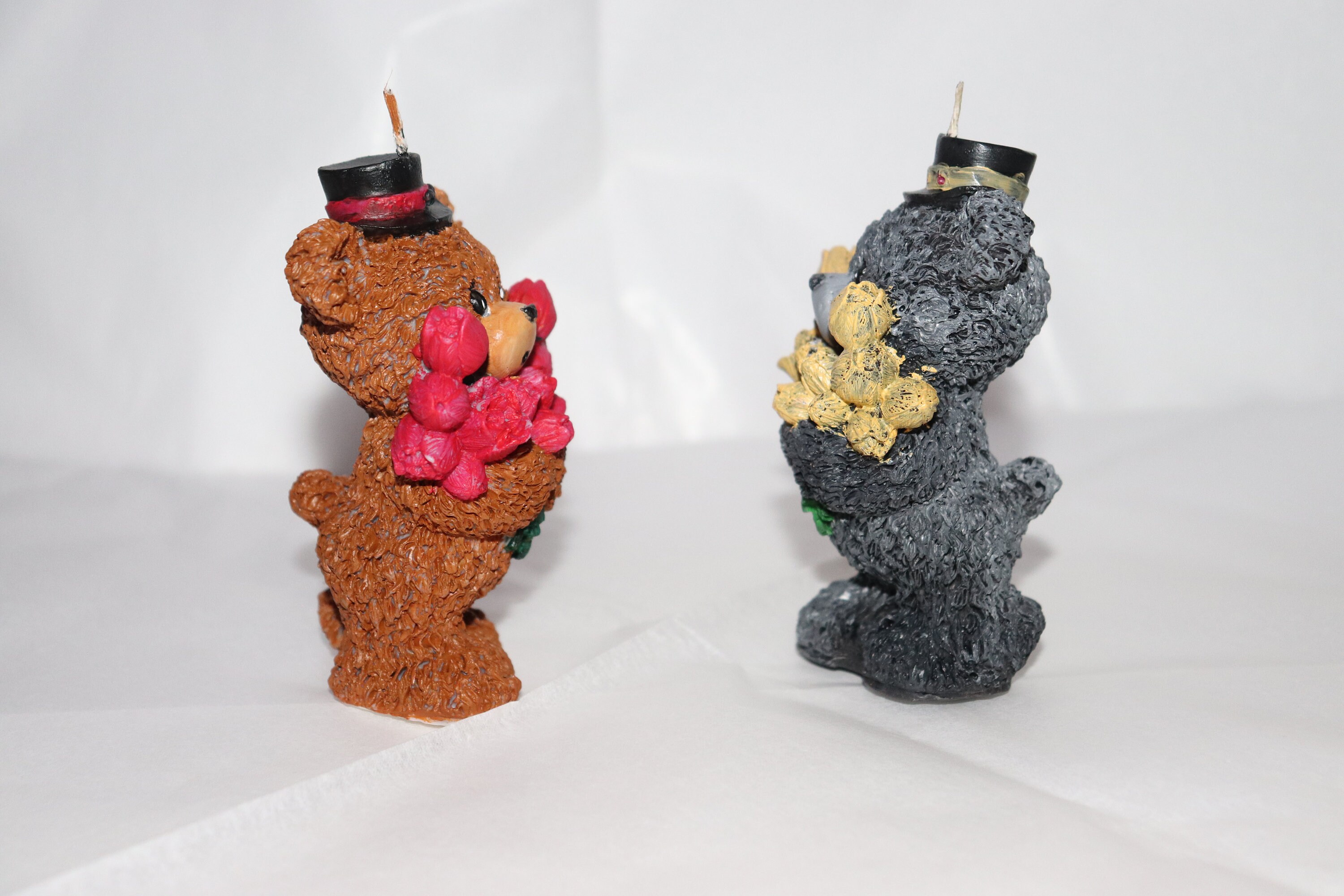 Cute Hand Painted Bear Candle Etsy