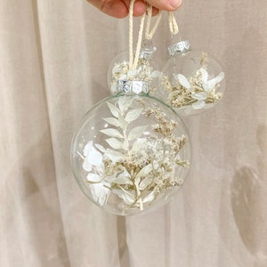 Christmas balls made of dried flowers / Christmas gifts / Christmas balls / Christmas decoration