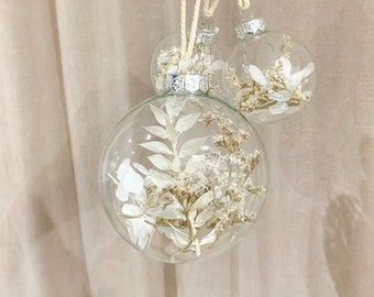 Christmas balls made of dried flowers / Christmas gifts / Christmas balls / Christmas decoration