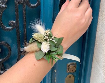 Bracelet de fleurs séchées et stabilisées / bracelet pour mariage