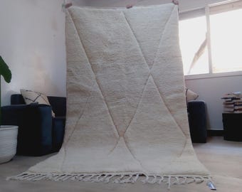 Weißer Marokkanischer Teppich, Berber Teppich, Teppich im Boho Style, Berber Teppich, Berber Teppich, Wohnzimmerteppich