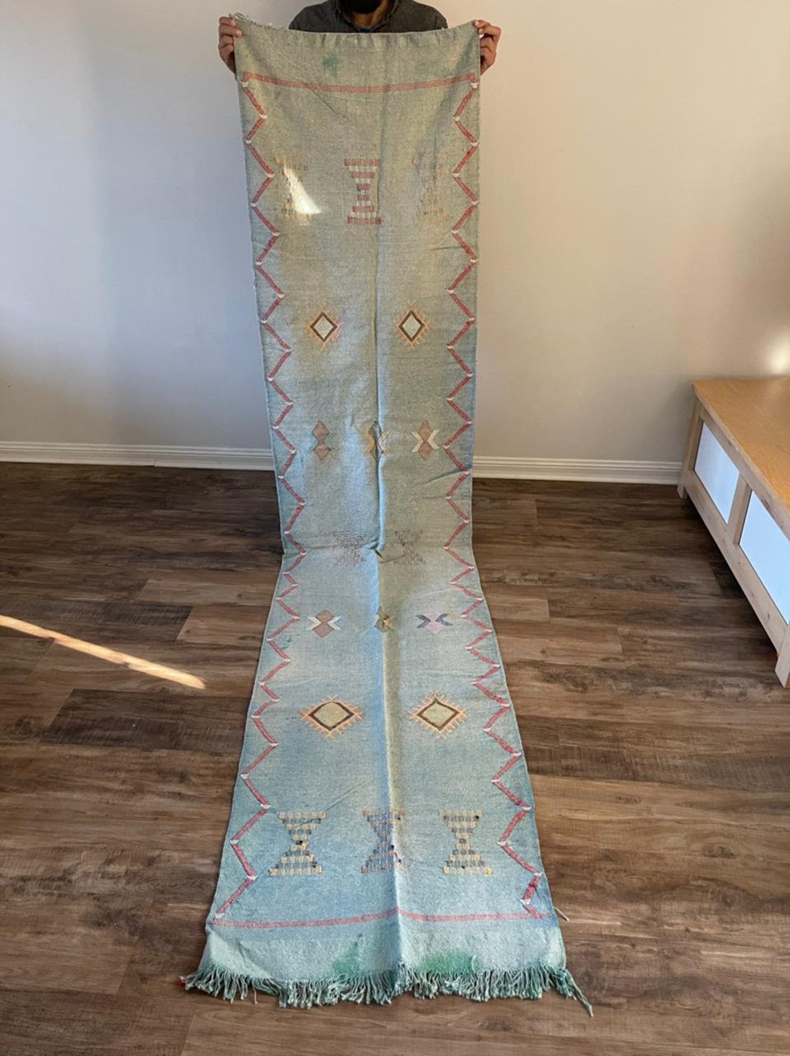 Sabra Rug Moroccan Cactus Silk Rug Moroccan Runner Orange Etsy