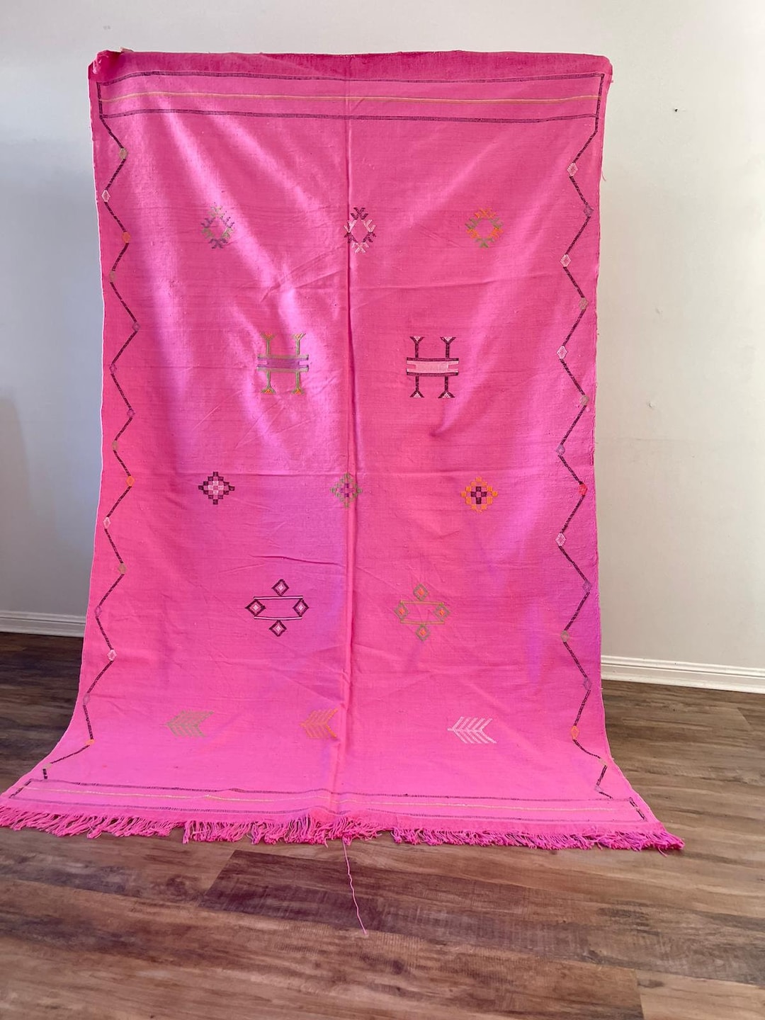 Cactus Sabra Rug-handmade Silk Carpet/moroccan Cactus Silk Rug Moroccan ...