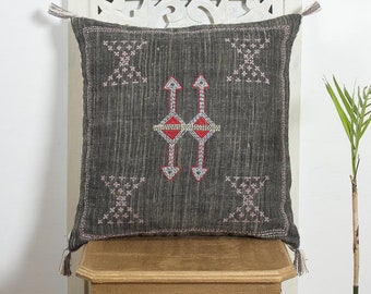 handmade silk cactus cushion, unstuffed sabra cushion, Sabra Pillow unstuffed/handwoven cactus cushion